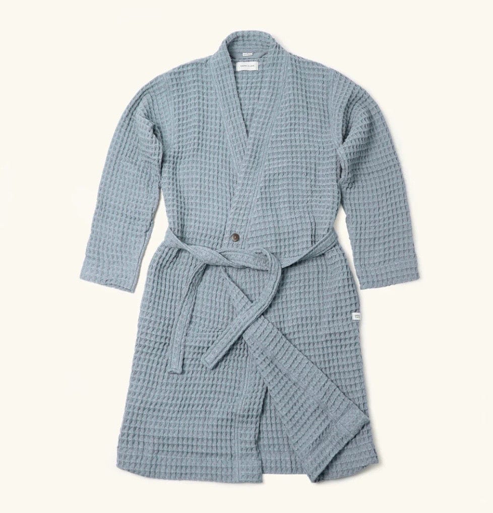 Happy Place Robes Blue Fog / S Happy Place Weightless Waffle Knit Robe