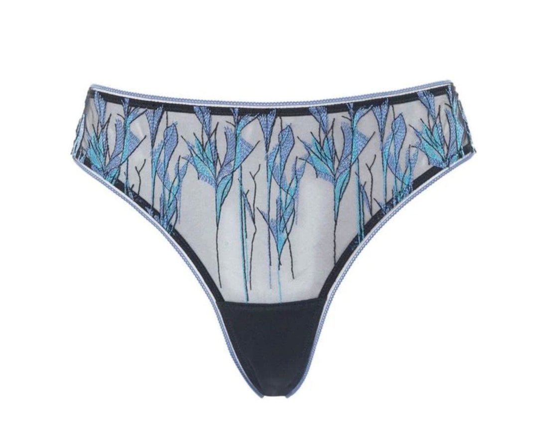 Huit thong Black (Floral Blue) / S Huit Moonlight Tanga