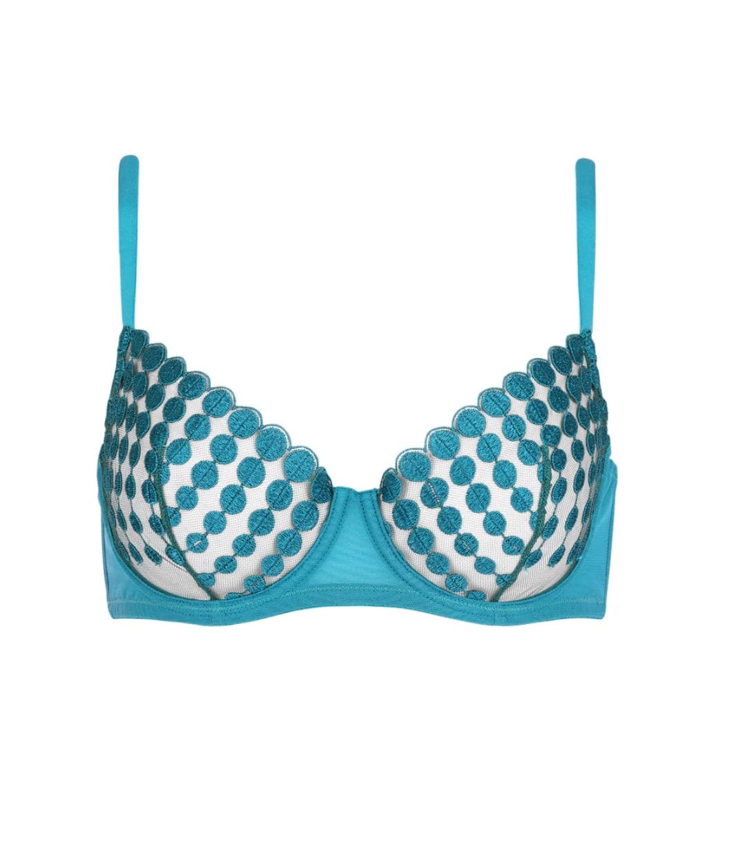Huit underwire bra Turquoise / 34B Huit Deco Dots Balconette Underwire Bra