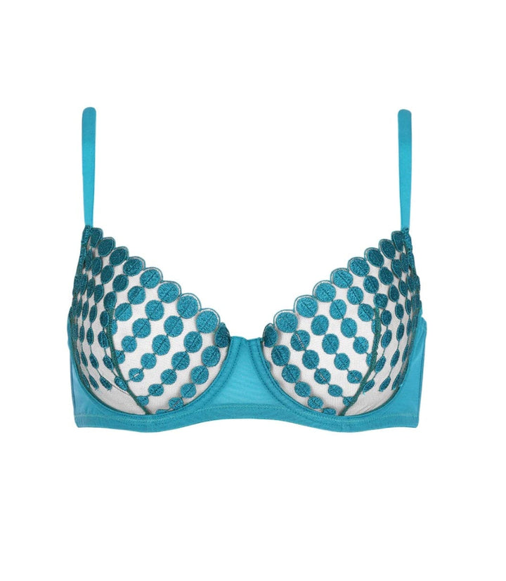 Huit underwire bra Turquoise / 34B Huit Deco Dots Balconette Underwire Bra
