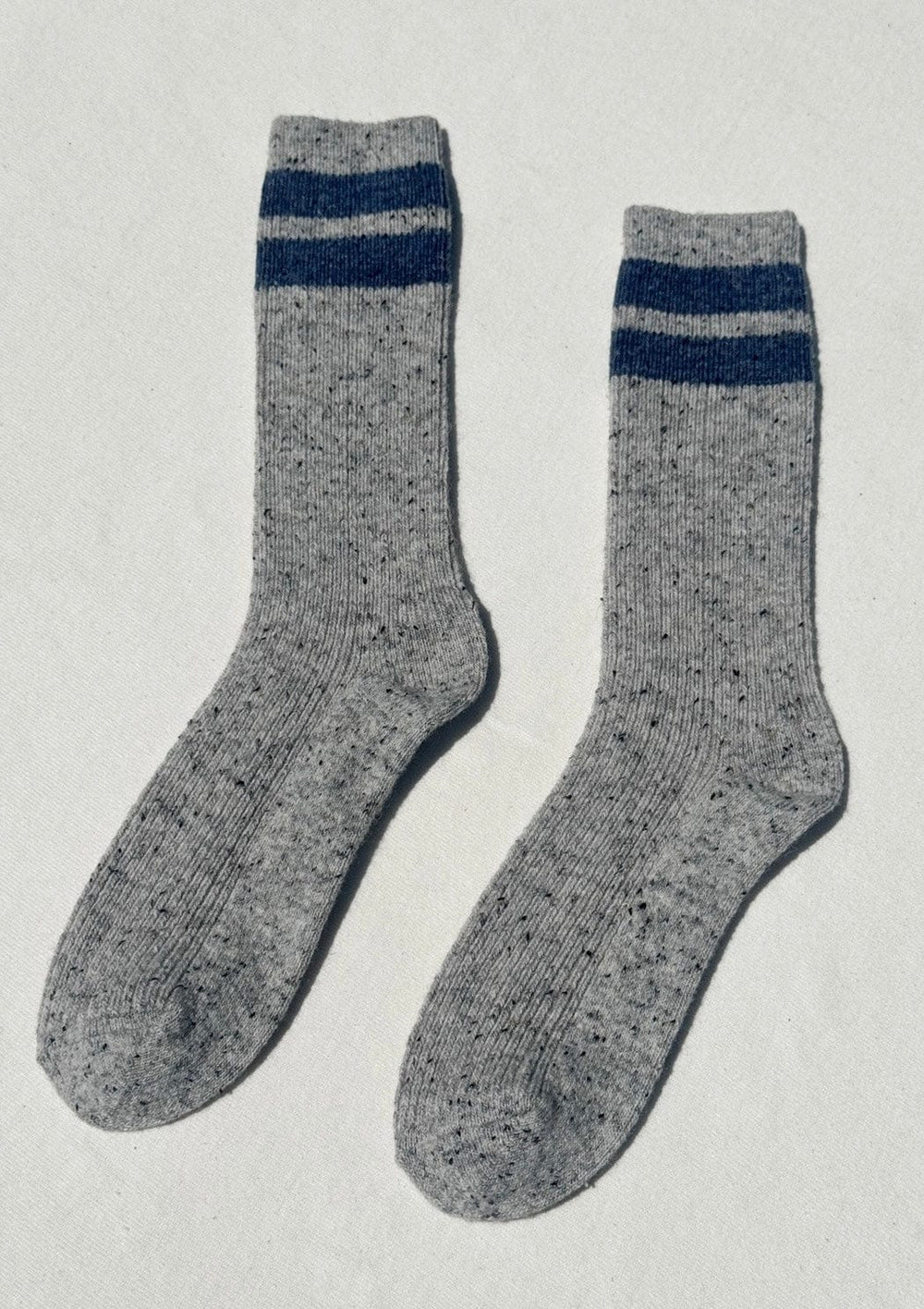 Le Bon Shoppe Socks Grey/Blue / One Size (Women's US Size 6-10) Le Bon Shoppe Snow Varsity Socks