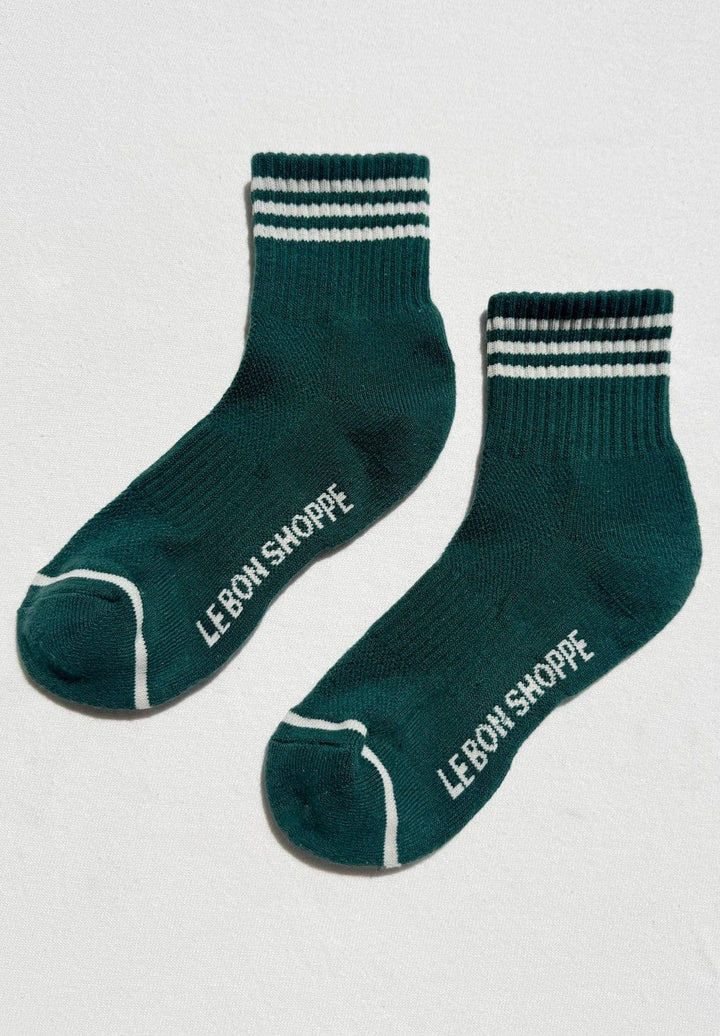 Le Bon Shoppe Socks Hunter Green / One Size (Women's US Size 6-10) Le Bon Shoppe Girlfriend Socks