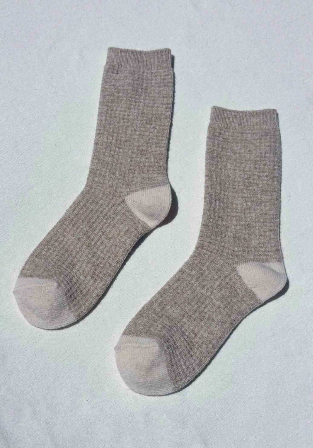 Le Bon Shoppe Socks Oatmeal/Cream / One Size (Women's US Size 6-10) Le Bon Shoppe Wool Waffled Socks