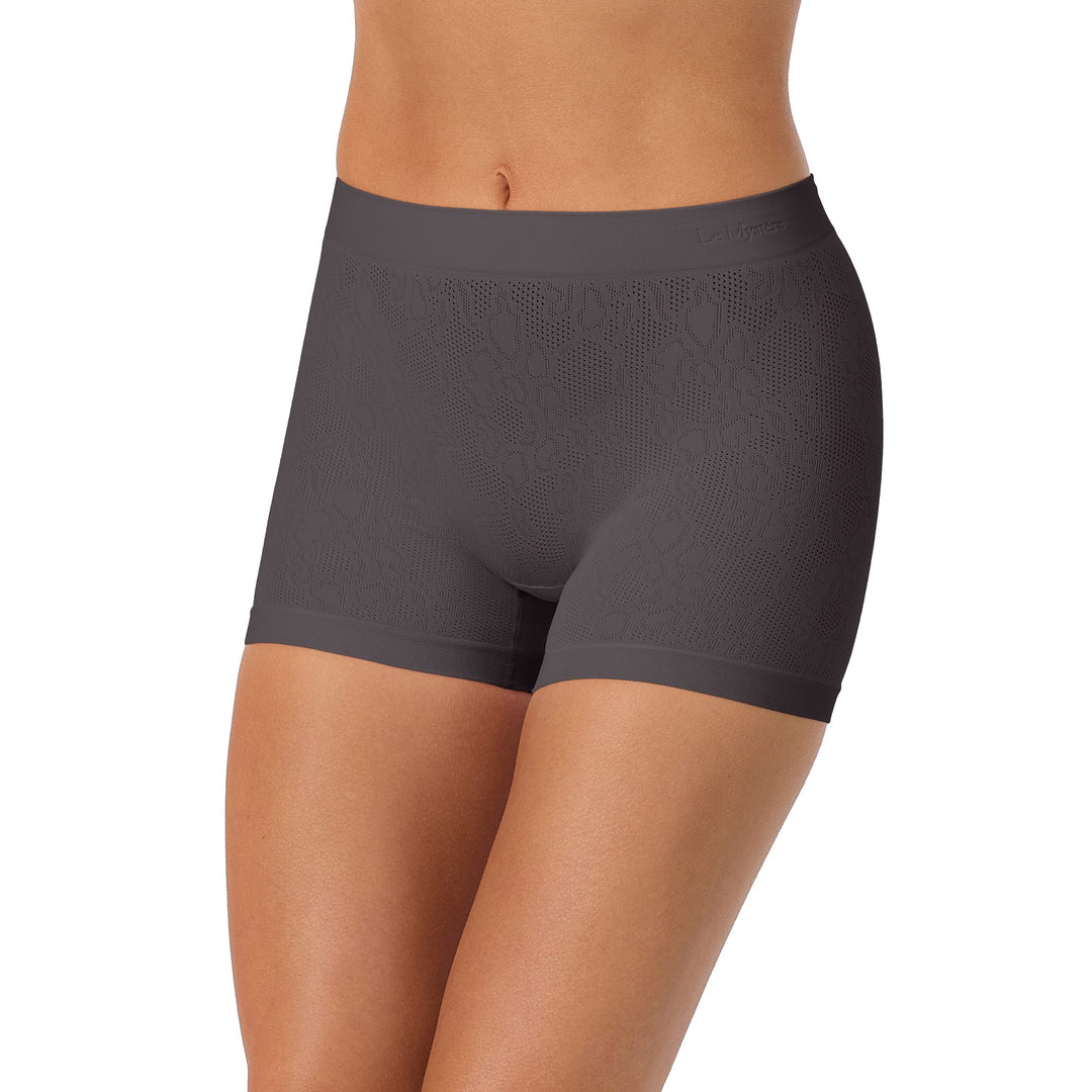 Le Mystère boyshort Charcoal / S Le Mystere LaceKnit Seamless Boyshort