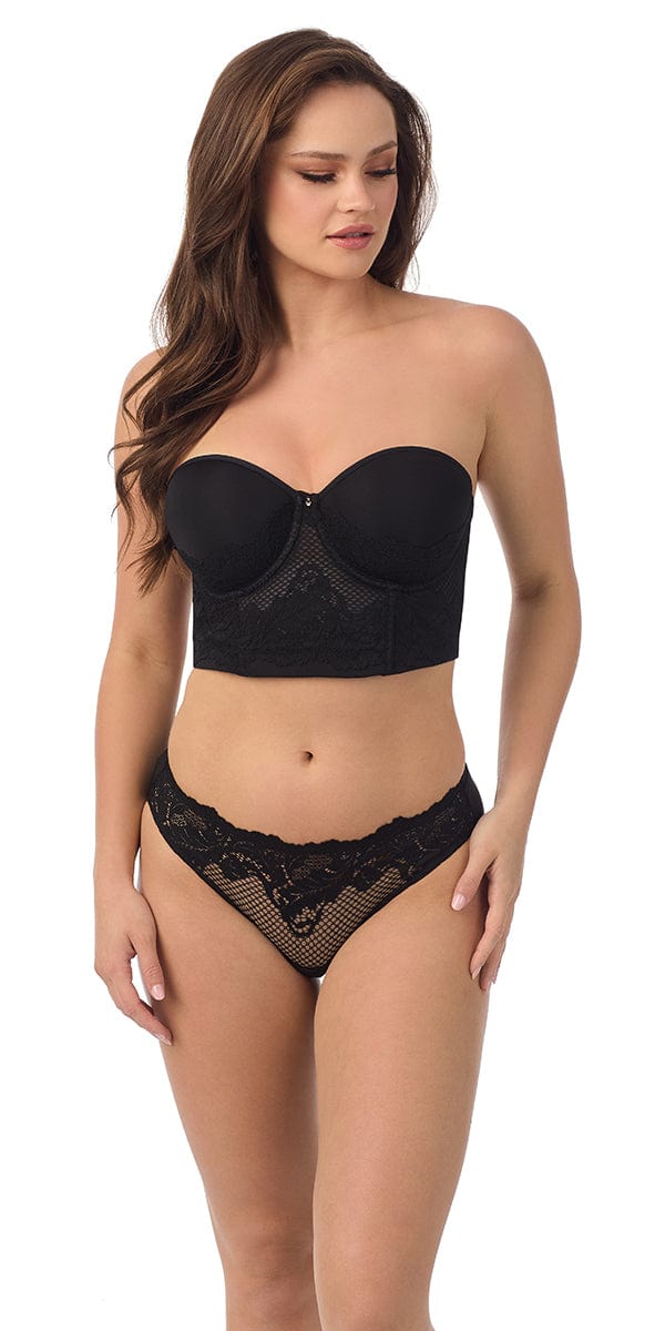 Le Mystère Bustier Black / 34C Le Mystere Lace Allure Bustier