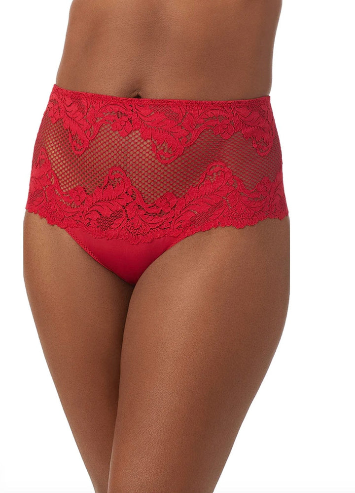 Le Mystère thong Cherry Red / S Le Mystere Lace Allure High Waist Thong