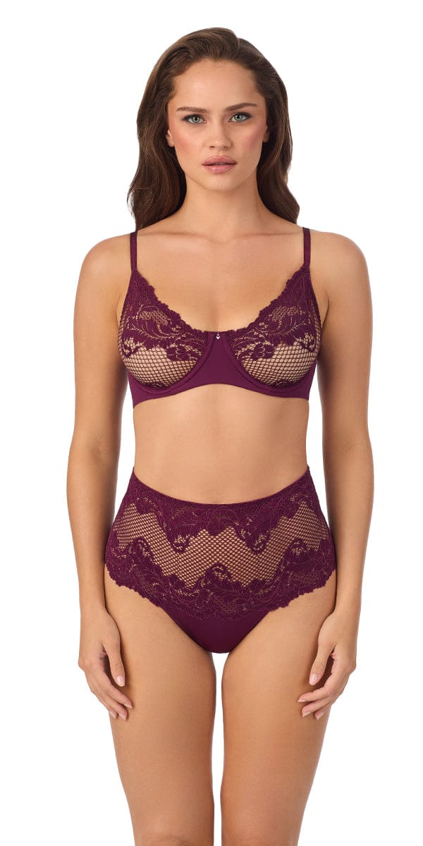 Le Mystère underwire bra Blackberry / 34C Le Mystere Lace Allure Unlined Bra