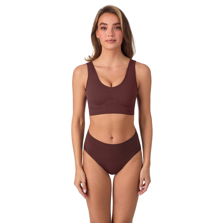 Le Mystère wireless bra Deep Mahogany / S Le Mystere Seamless Comfort Wireless Back Smoother Bra