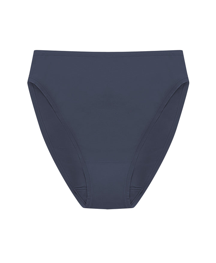 Natori Underwear Vintage Navy / S Natori Bliss Bare Cotton High Cut Brief