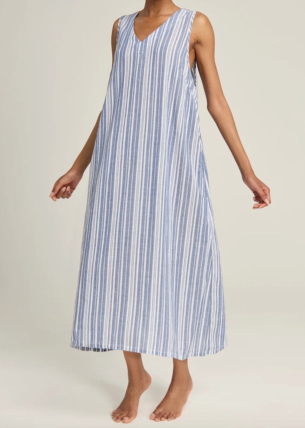 Nudea Nightgowns French Navy Stripe / XS Nudea Sleeveless NIghtgown