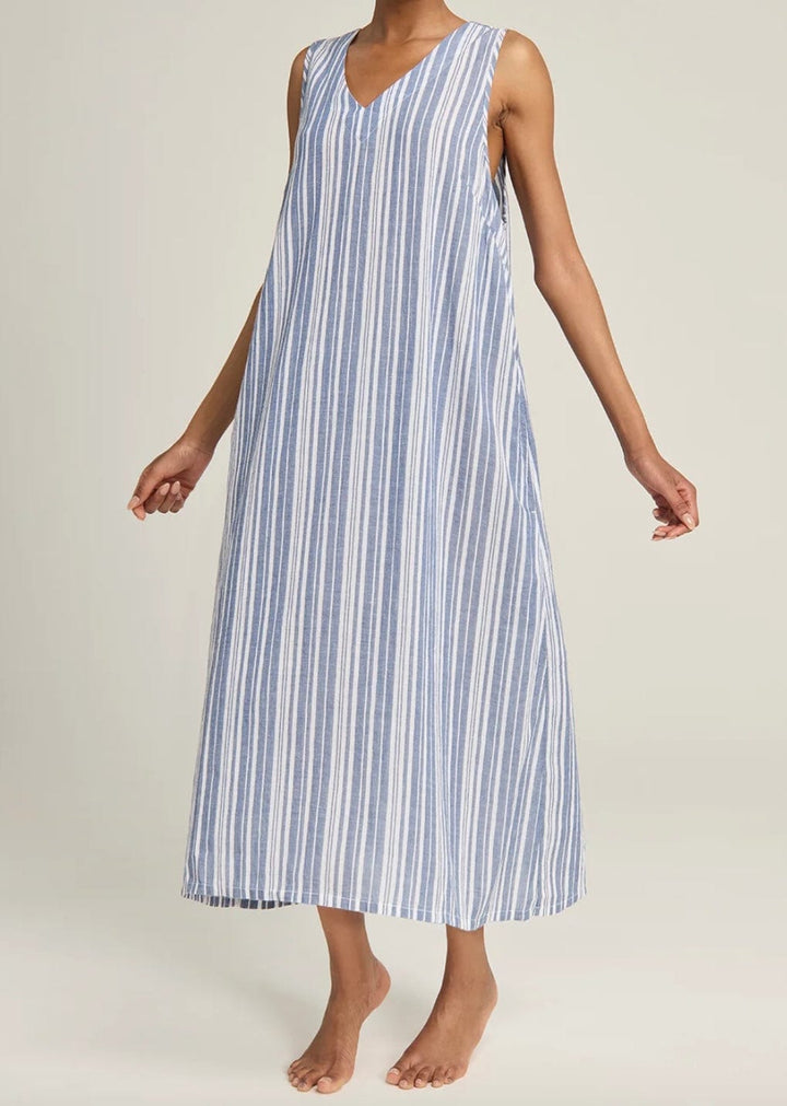 Nudea Nightgowns French Navy Stripe / XS Nudea Sleeveless NIghtgown