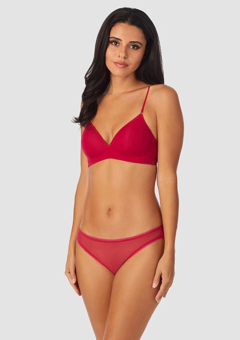 On Gossamer Briefs On Gossamer Mesh Hip Bikini