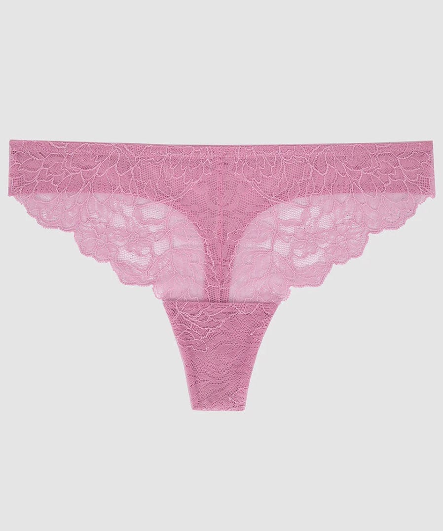 On Gossamer thong Pink Berry / S On Gossamer Luxe Lace Thong