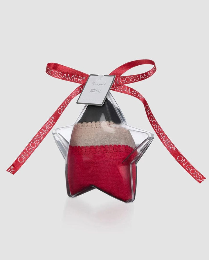 On Gossamer Underwear On Gossamer Mesh Hip Bikini 3-Pack Ornament Set