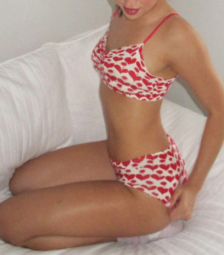 Only Hearts bralette Red / S Only Hearts Run, Catch, Kiss Suki Set