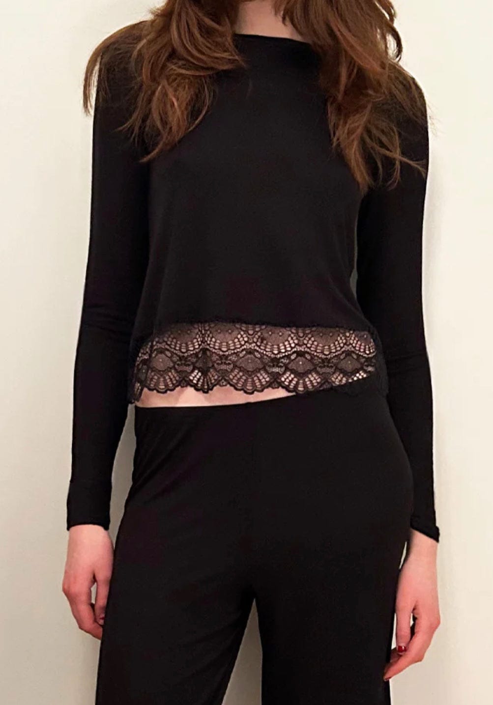 Only Hearts pajama bottom Only Hearts Venice Crop Pant with Lace