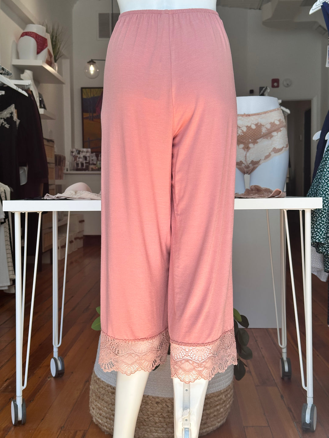 Only Hearts pajama bottom Only Hearts Venice Crop Pant with Lace