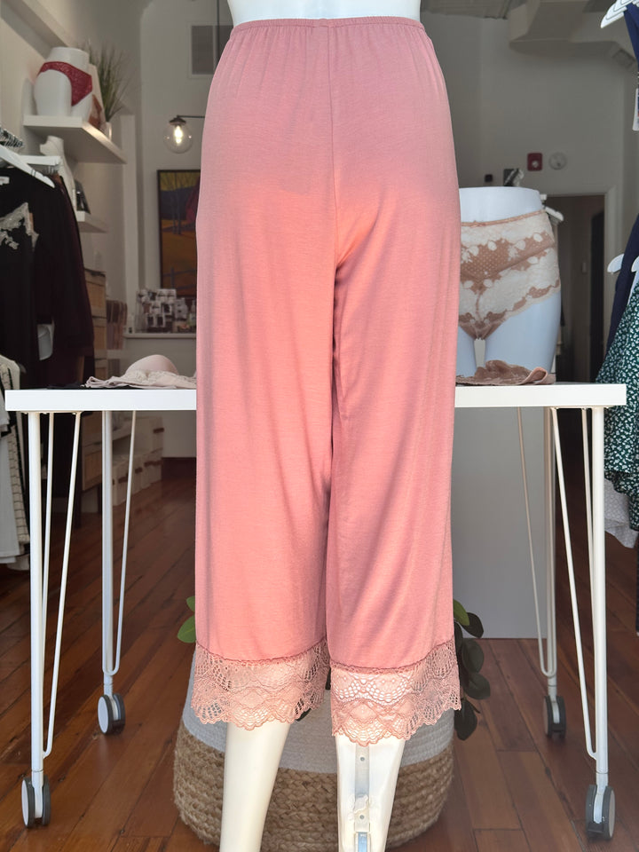 Only Hearts pajama bottom Only Hearts Venice Crop Pant with Lace