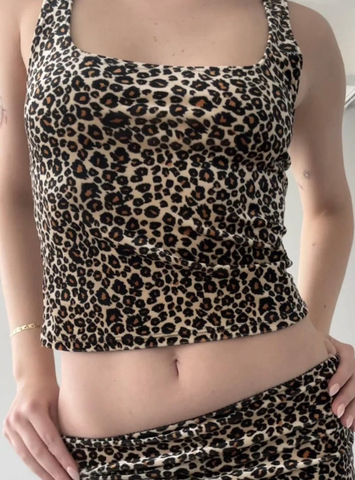 Only Hearts tank top Leopard / S Only Hearts Cat Nap Portrait Tank