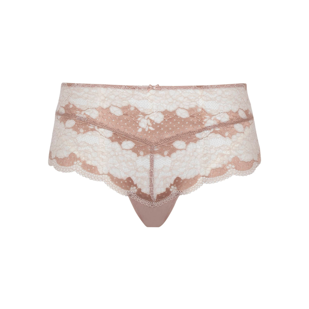 Panache brief Honey / UK 8/ US XS Clara Deep Brief — Honey & Ivory Lace