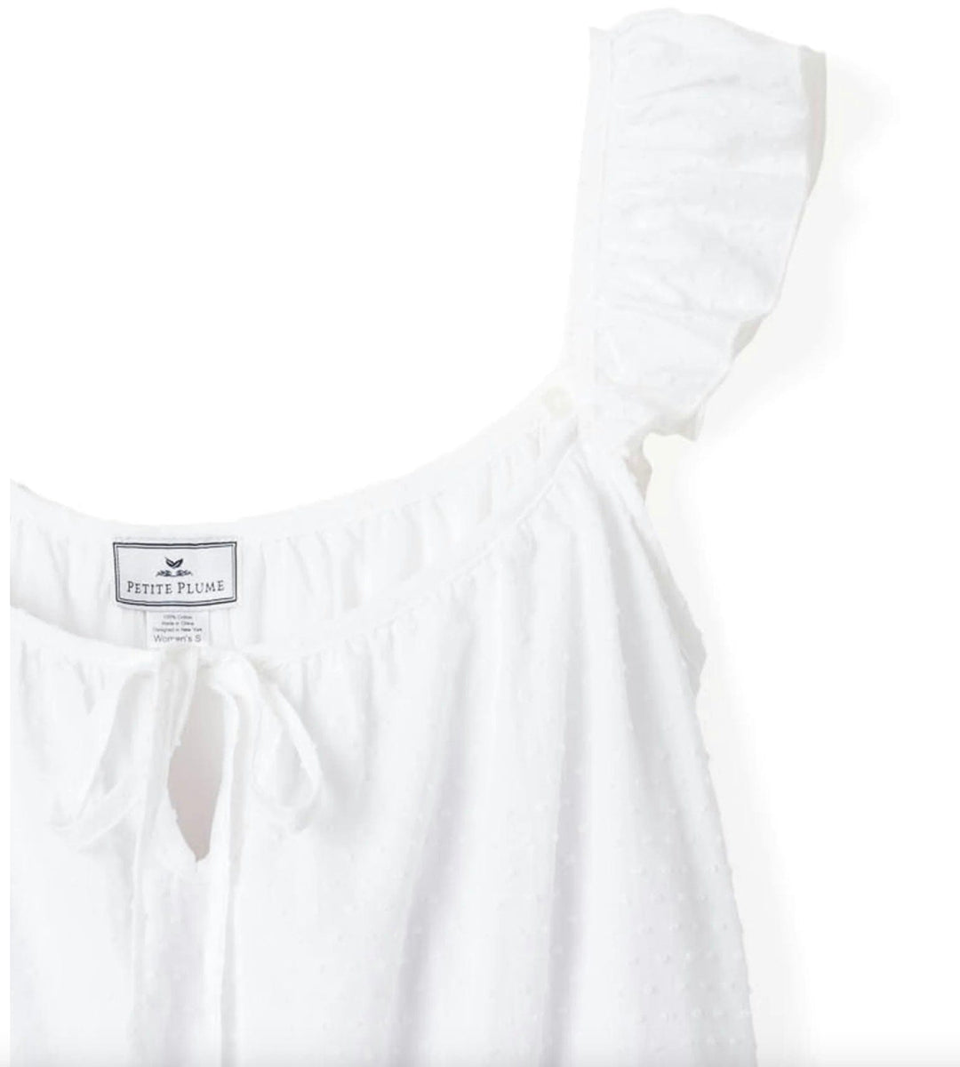 Petite Plume Nightgowns Petite Plume Swiss Dots Celeste Nightgown- White
