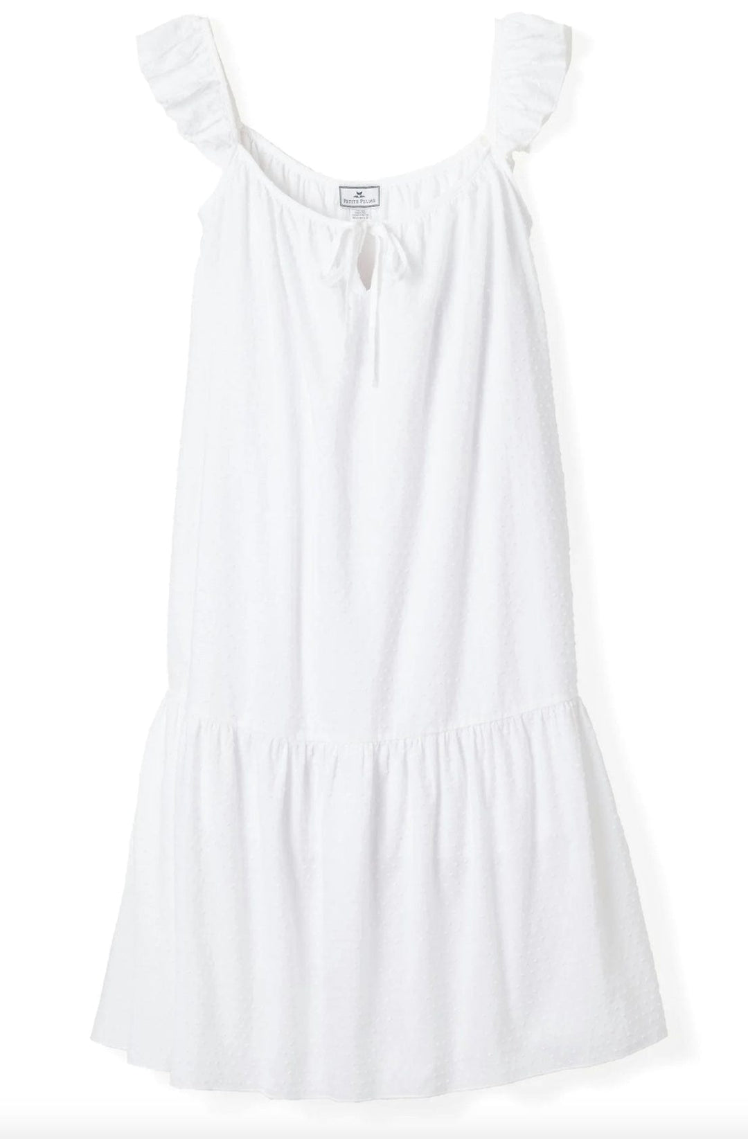 Petite Plume Nightgowns Petite Plume Swiss Dots Celeste Nightgown- White