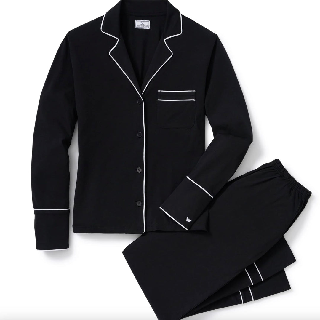 Petite Plume Pajama set Black / S Petite Plume Lightweight Pima Astaire Pajama Set in Black