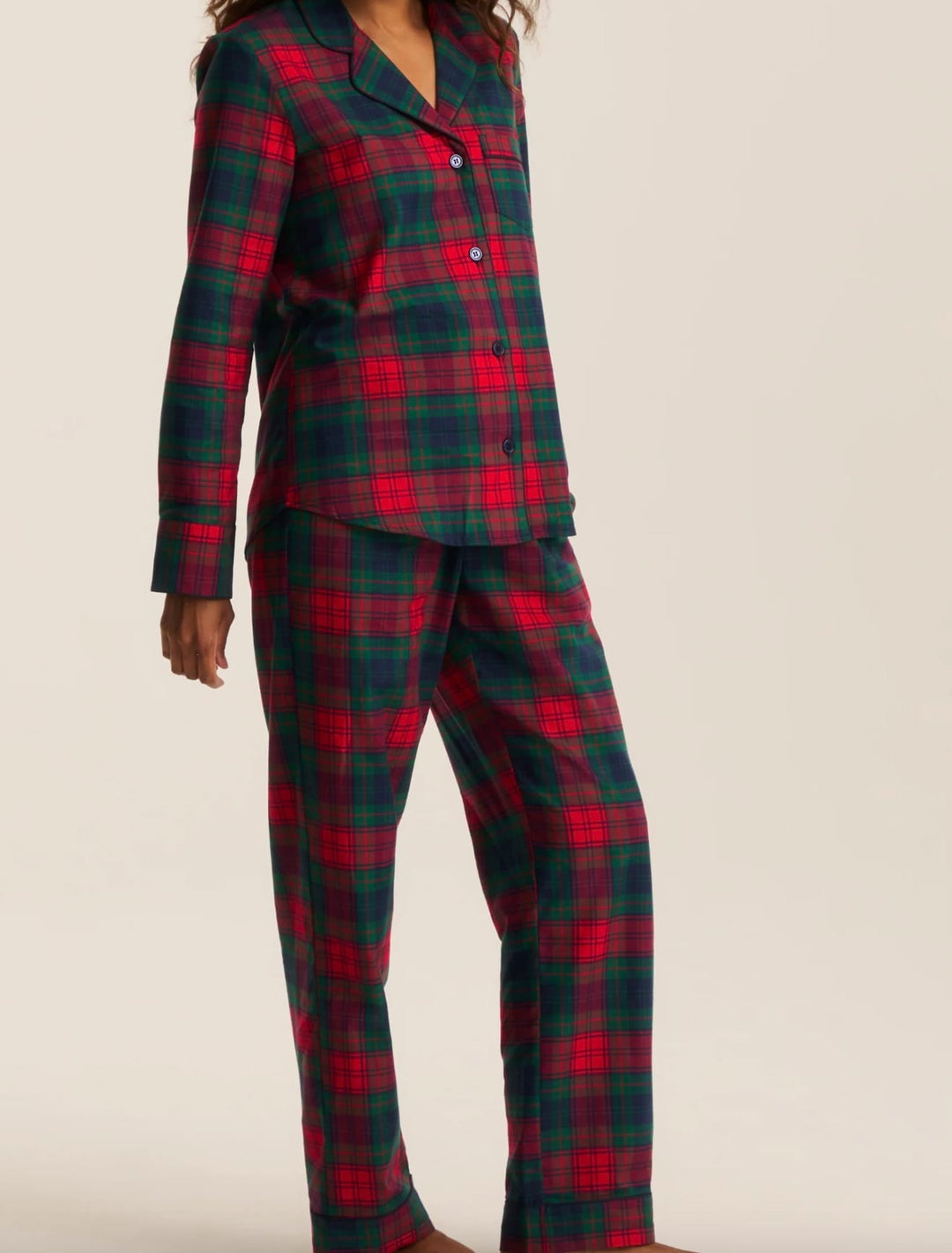 Petite Plume Pajama set Petite Plume Brushed Twill Pajama Set - St. James Tartan