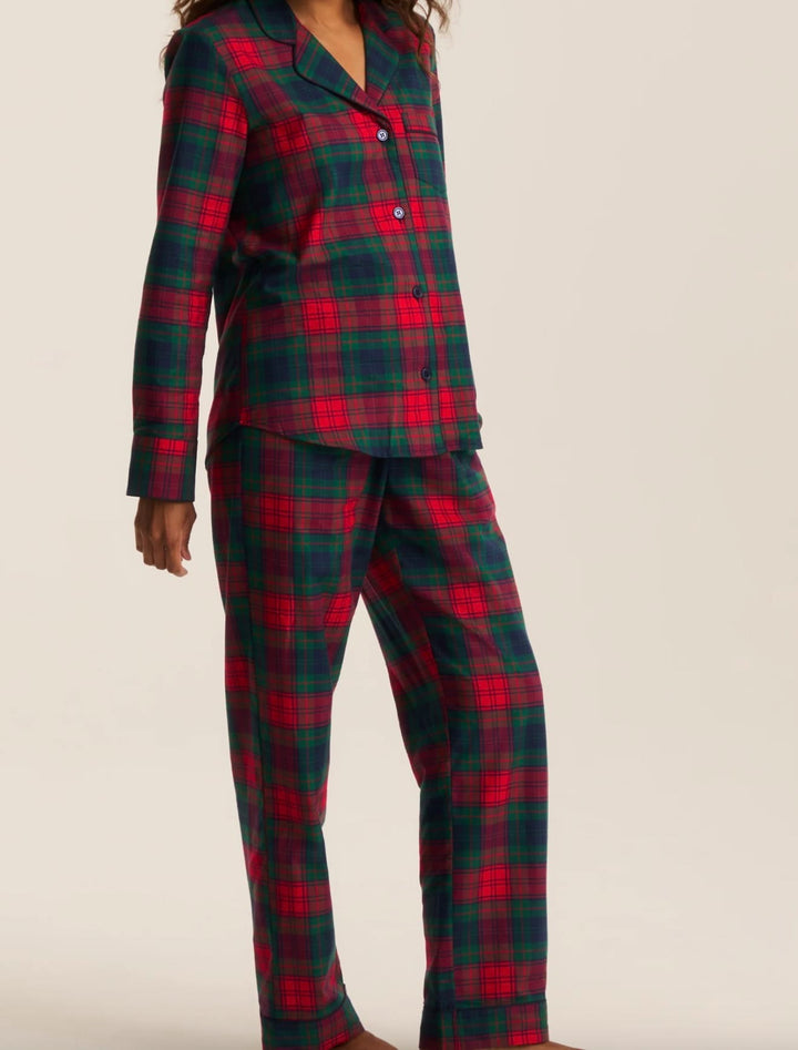 Petite Plume Pajama set Petite Plume Brushed Twill Pajama Set - St. James Tartan