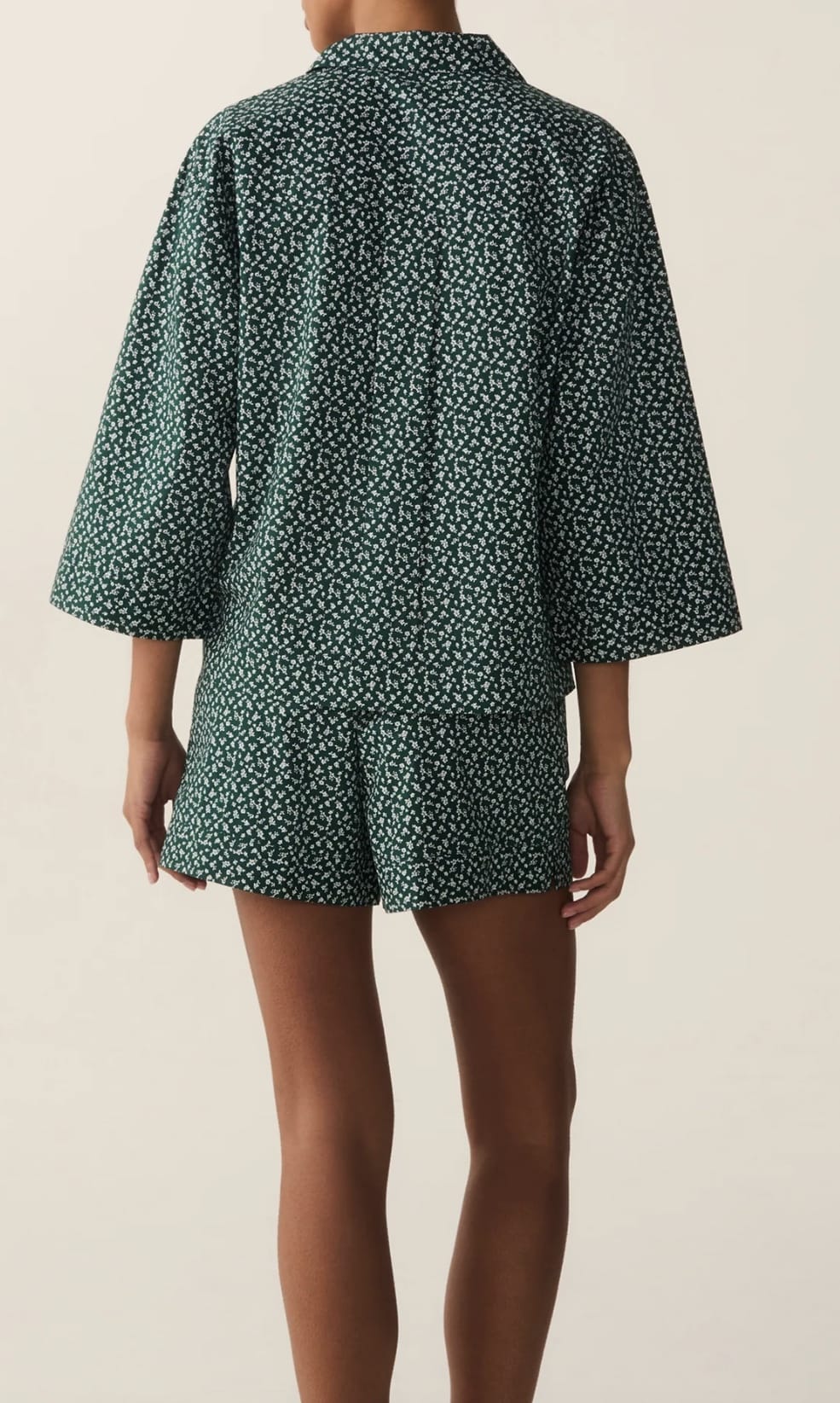 Petite Plume Pajama set Petite Plume Olivia Poplin Short Set in Ditsy Waltz