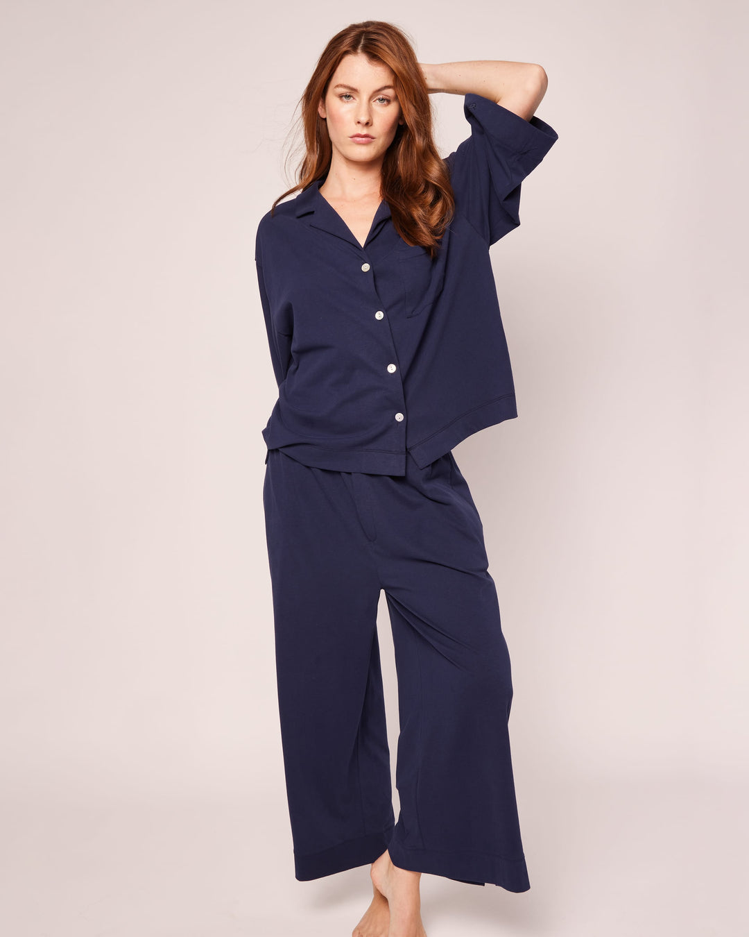 Petite Plume Pajama set Petite Plume Olivia Wide Leg Lightweight Pima Cotton Pajama