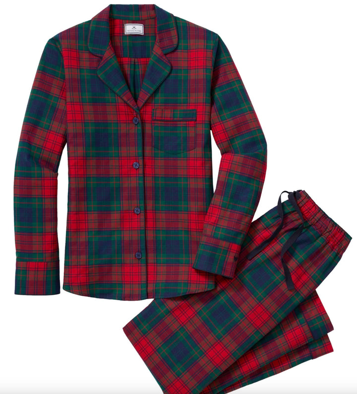 Petite Plume Pajama set St. James Tartan / S Petite Plume Brushed Twill Pajama Set - St. James Tartan