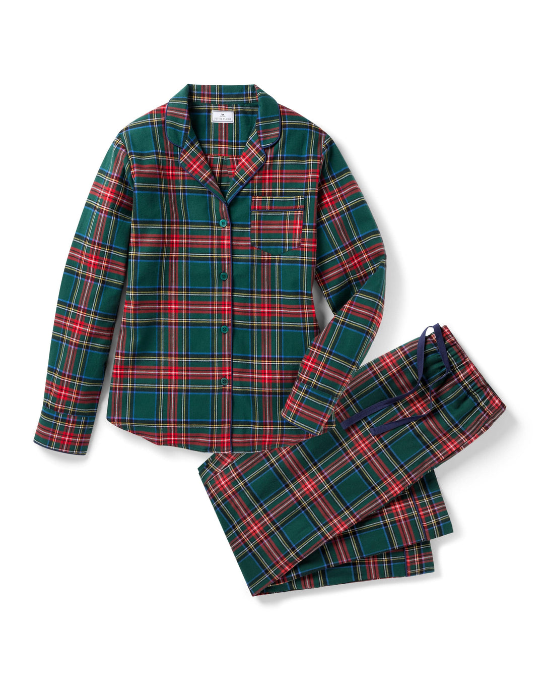 Petite Plume Pajamas Kensington Tartan / S Petite Plume Brushed Twill Pajama Set in Kensington Tartan