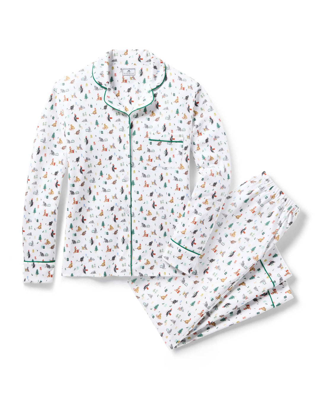 Petite Plume Pajamas Merry Meow / S Petite Plume Women's Pima Pajama Set- Merry Meow