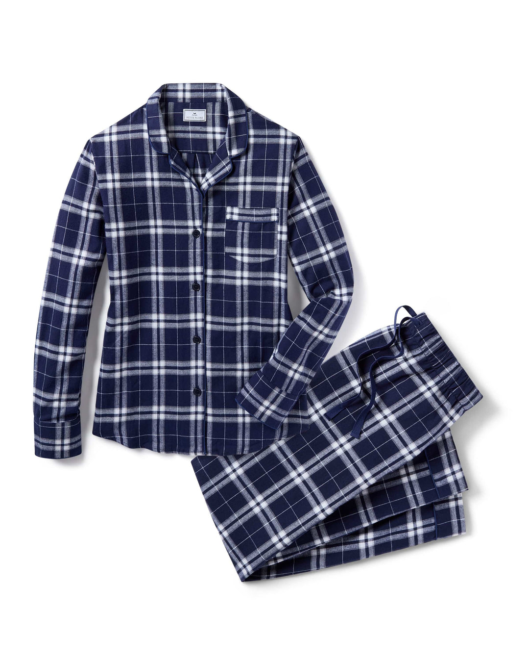 Petite Plume pajamas Oxford Tartan / S Petite Plume Brushed Cotton Pajama Set- Oxford Tartan