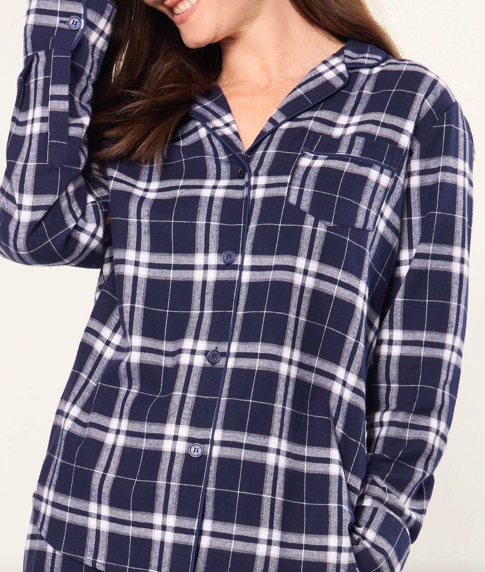 Petite Plume pajamas Petite Plume Brushed Cotton Pajama Set- Oxford Tartan