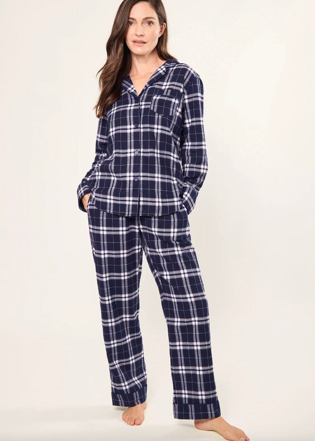 Petite Plume pajamas Petite Plume Brushed Cotton Pajama Set- Oxford Tartan