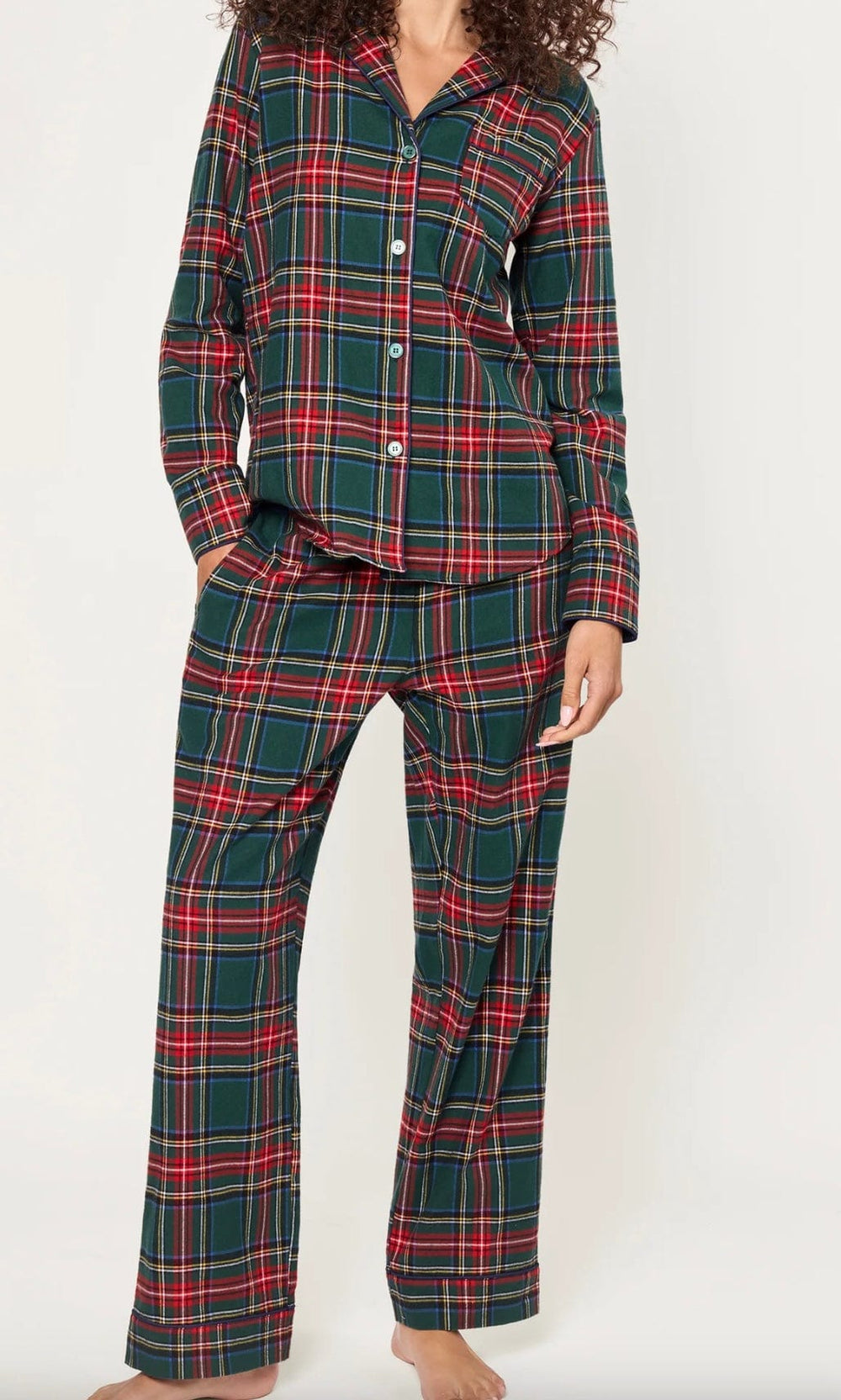 Petite Plume Pajamas Petite Plume Brushed Twill Pajama Set in Kensington Tartan