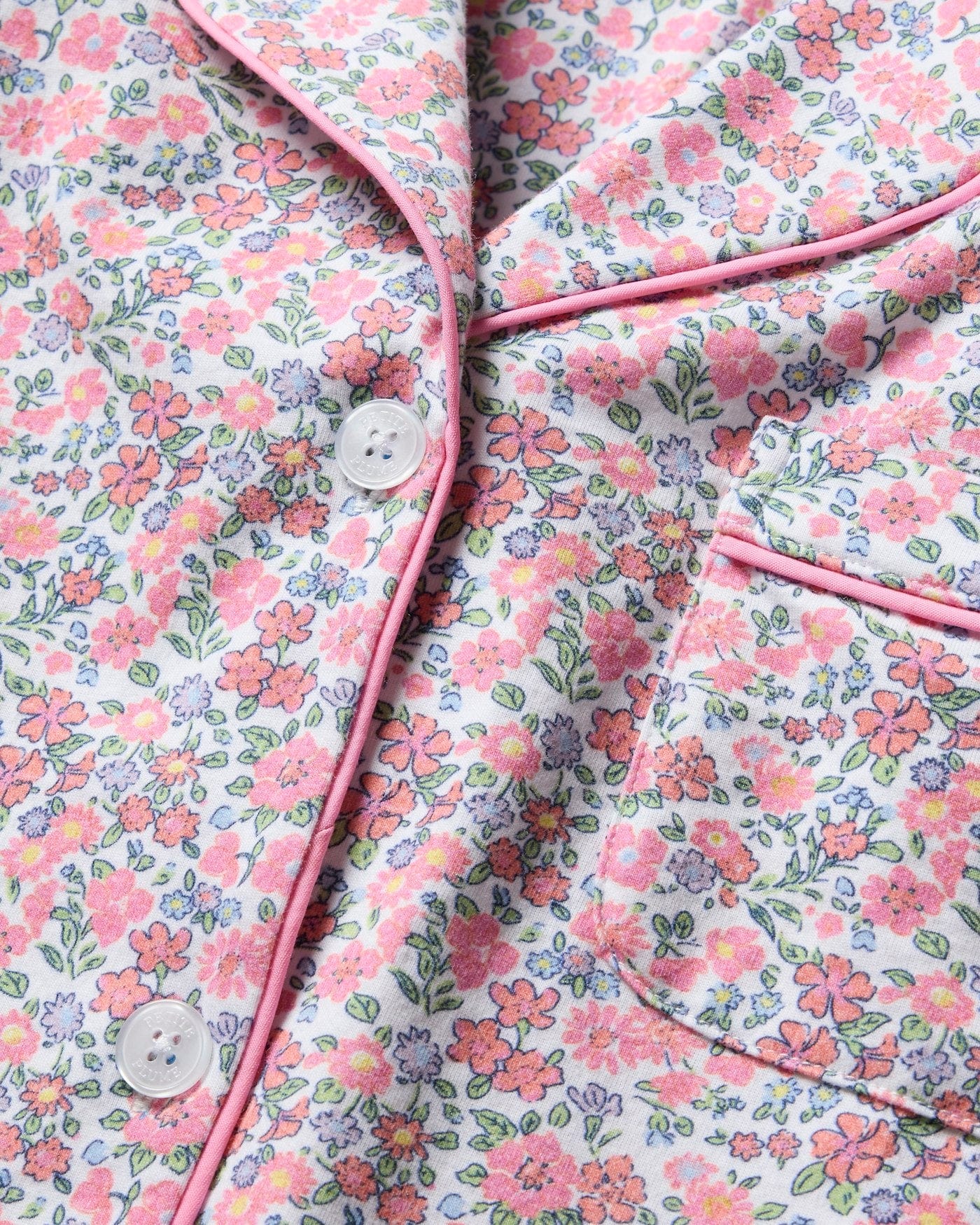 Petite Plume Pajamas Petite Plume Fleurs de Rose Pima Crop Set
