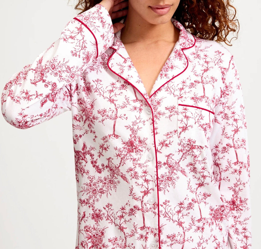 Petite Plume Pajamas Petite Plume Red Timeless Toile Pima Pajama Set