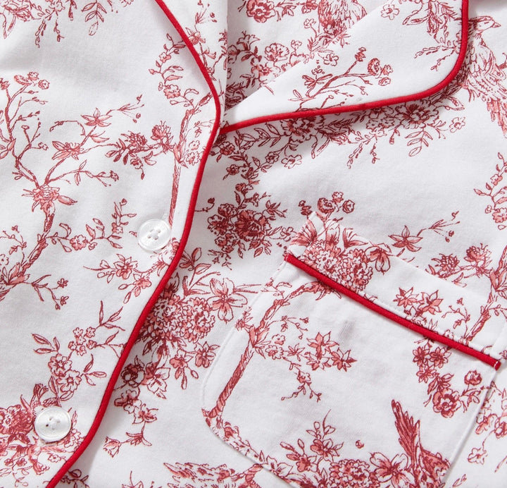 Petite Plume Pajamas Petite Plume Red Timeless Toile Pima Pajama Set
