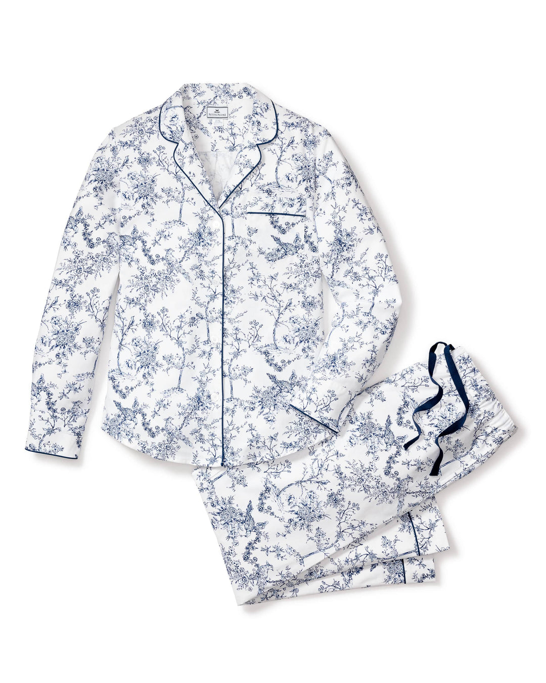 Petite Plume pajamas Timeless Toile / S Petite Plume Women's Twill Pajama Set in Timeless Toile