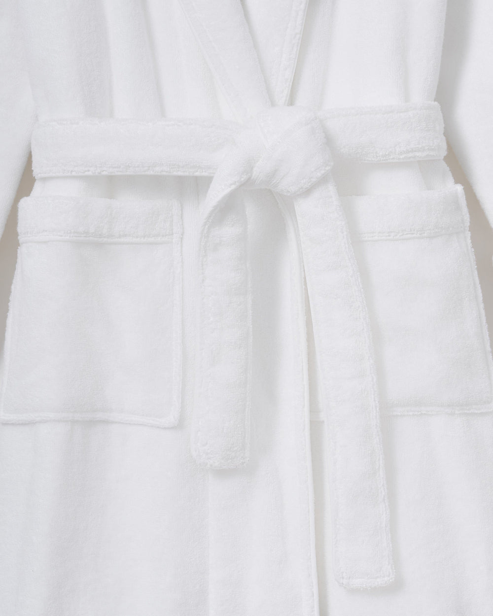 Petite Plume robe Petite Plume Unisex Luxe Terry Robe with White Piping