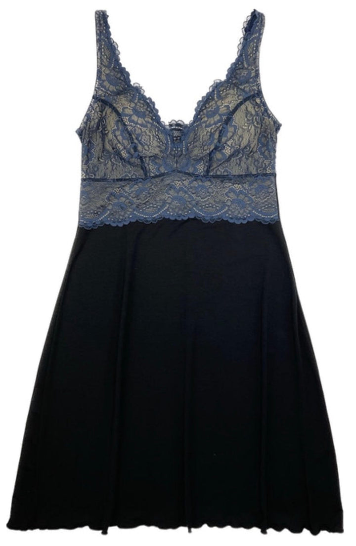 Samantha Chang Chemise Black with Galaxy Lace / S Samantha Chang Home Apparel Built Up Chemise