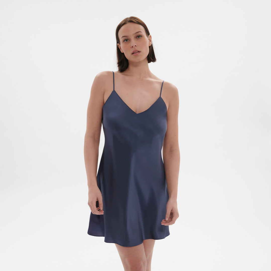 Simone Pérèle Nightgowns Cinder Blue / XS (1) Simone Pérèle Nocturne Slip Dress