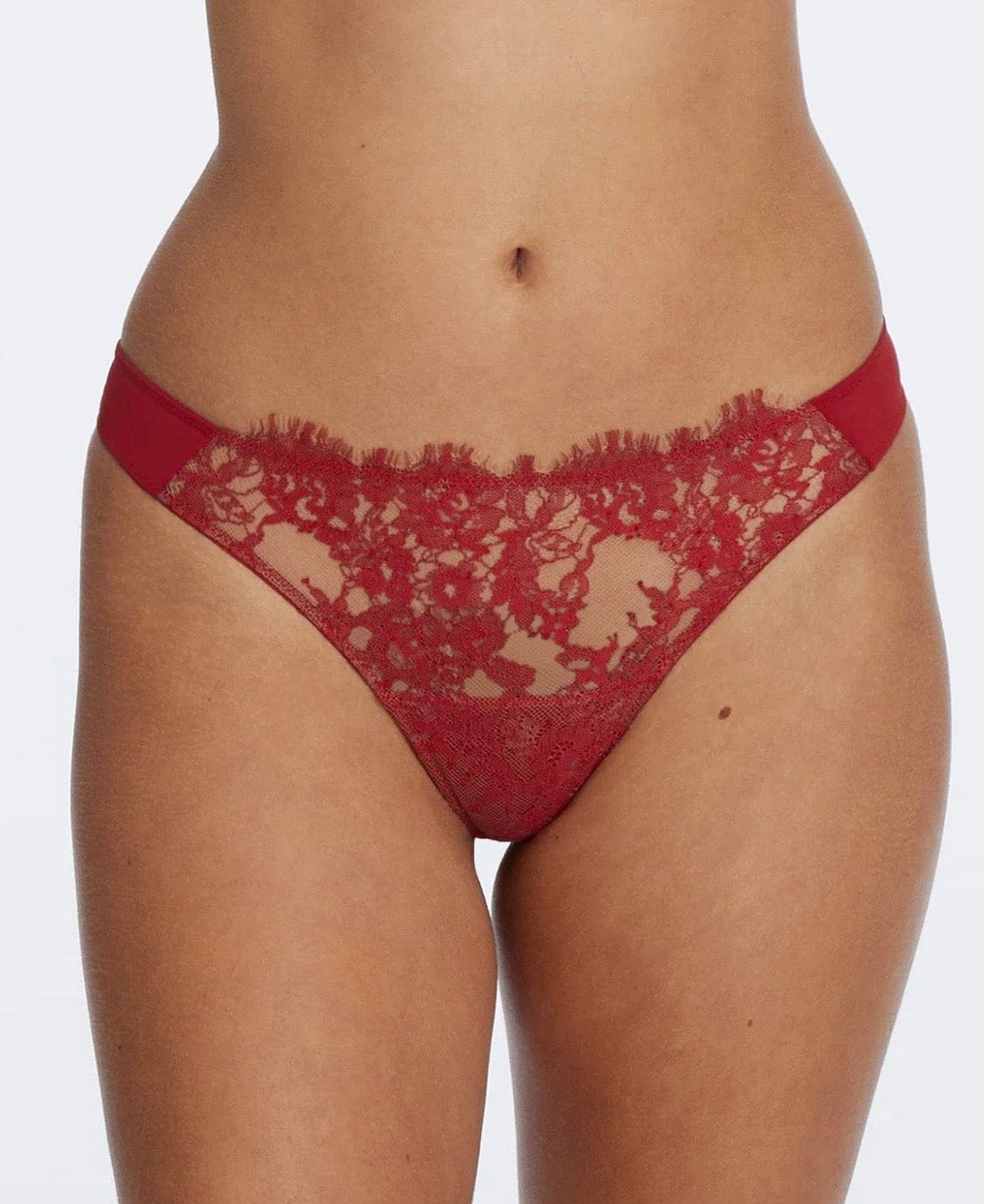 NATIVE INTIMATES THONG PANTY COLOR RUMBA RED SIZE SMALL NWT