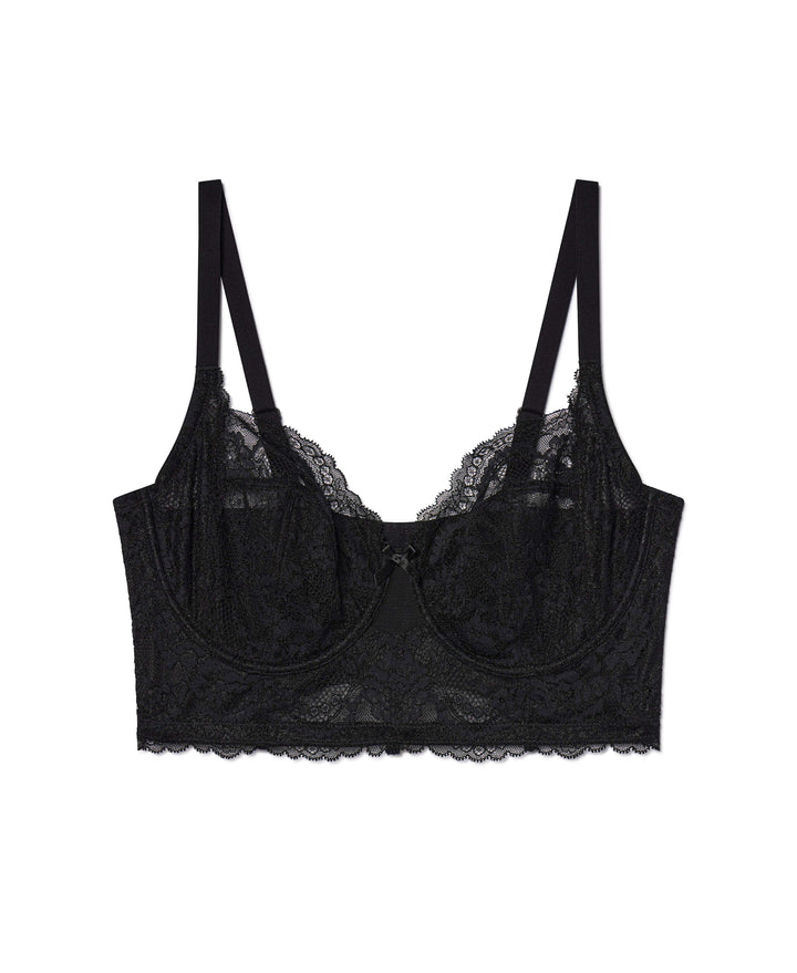 Skarlett Blue underwire bra Black / 32D Skarlett Blue Minx Side Support Longline Underwire Bra