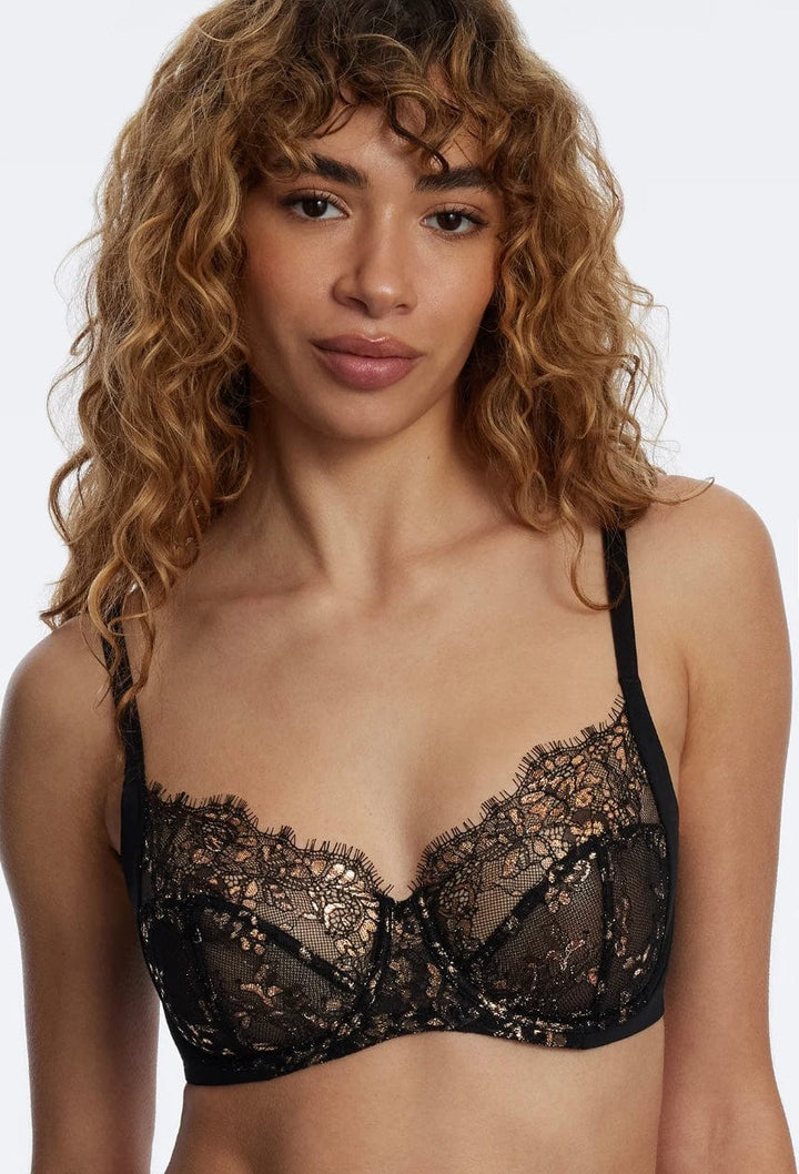 Skarlett Blue underwire bra Black/Rose Gold / 36D Skarlett Blue Entice Full Coverage Underwire Bra