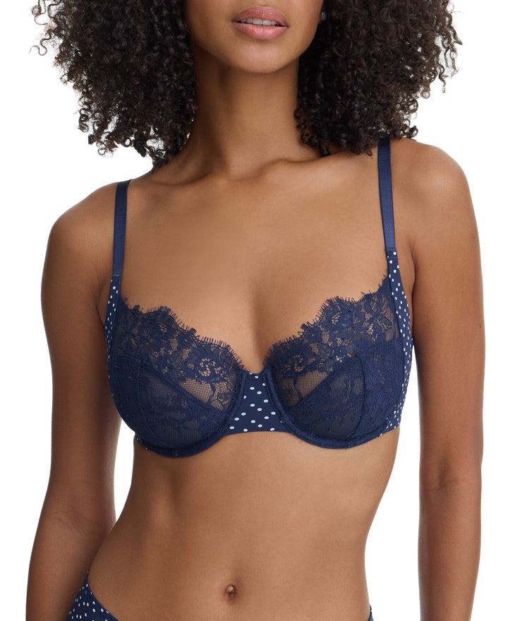 Skarlett Blue underwire bra Nocturnal Polka Dot / 32DD Skarlett Blue Entice Full Coverage Underwire Bra
