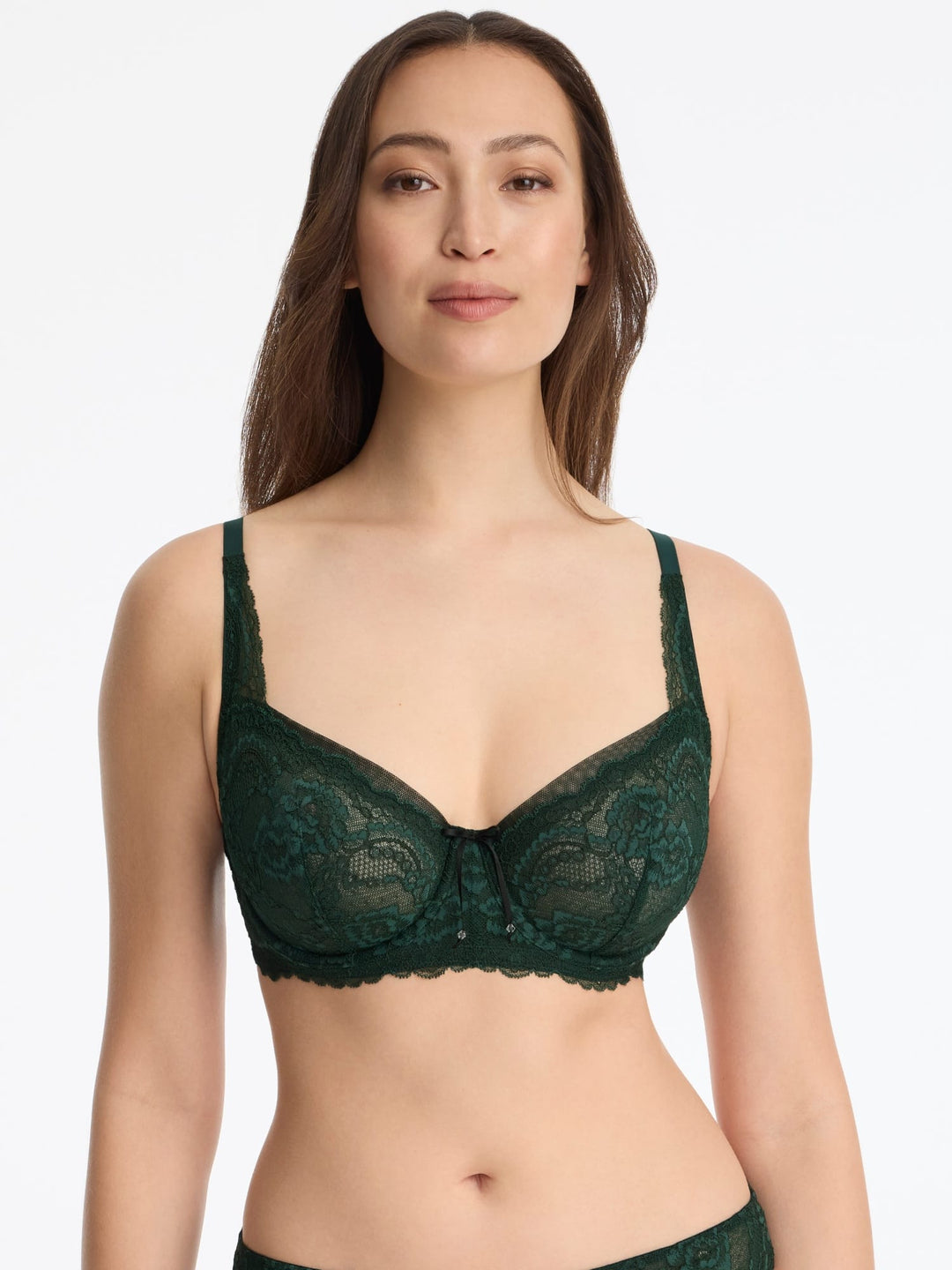 Skarlett Blue underwire bra Spruce / 32DD Skarlett Blue Minx Lace Balconette Underwire Bra